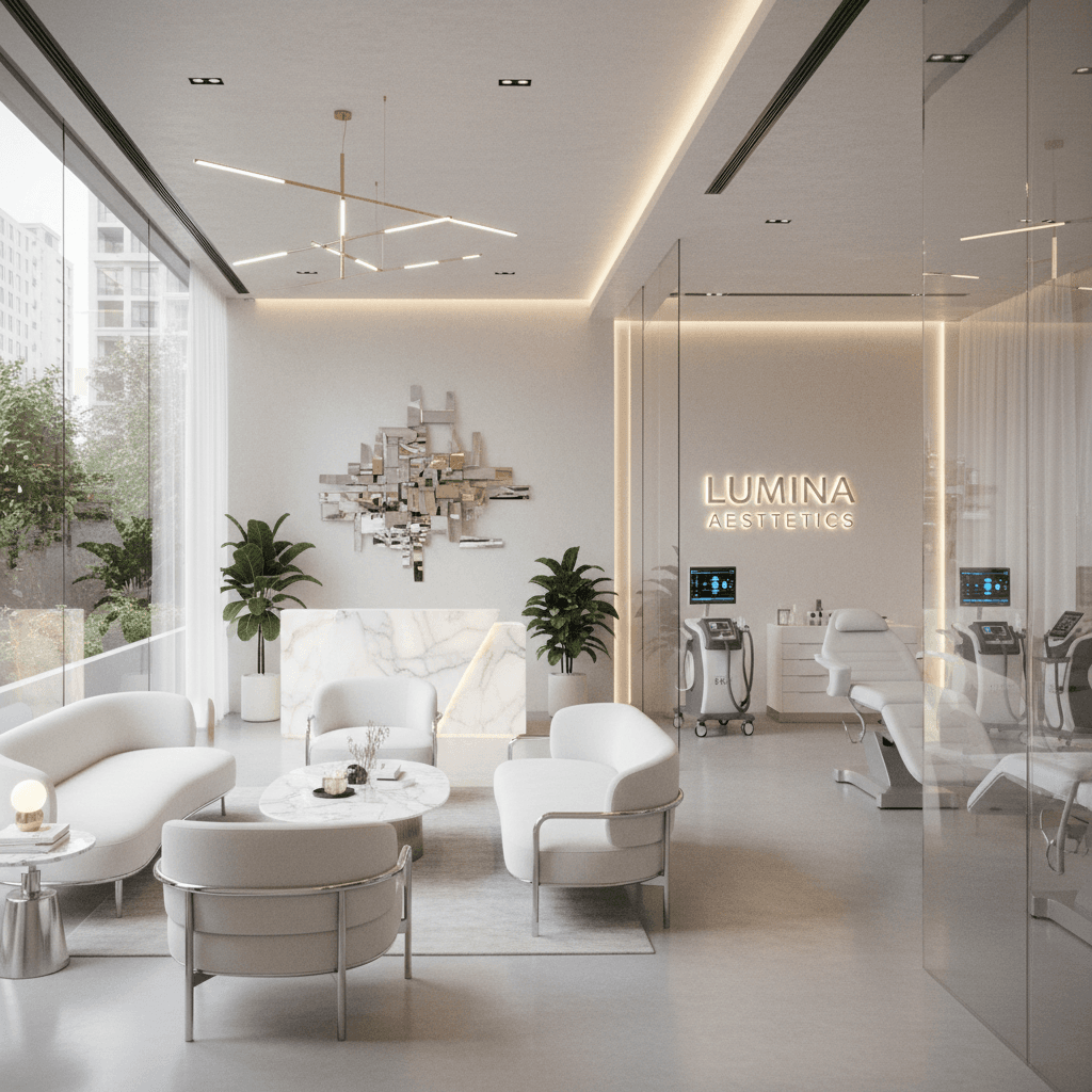 Modern aesthetic clinic treatment room